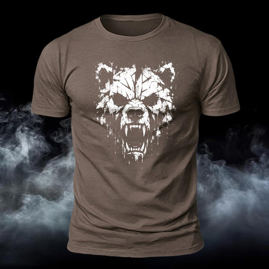 Roaring Bear Printed Short Sleeve T-Shirt
