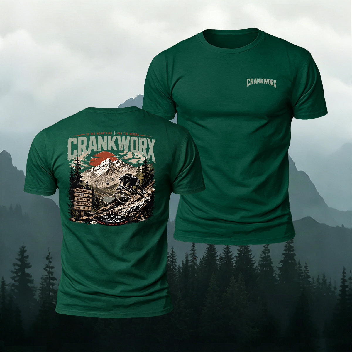 Mountain Cycling Print Trend Breathable T-Shirt