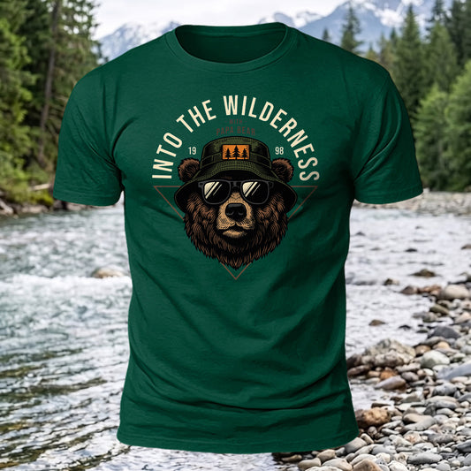 Papa Bear Printed Short Sleeve T-Shirt