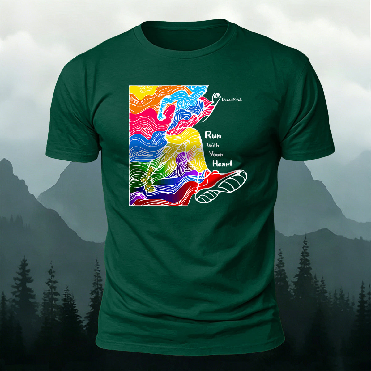 Running Enthusiasts Printed Casual Breathable Tee