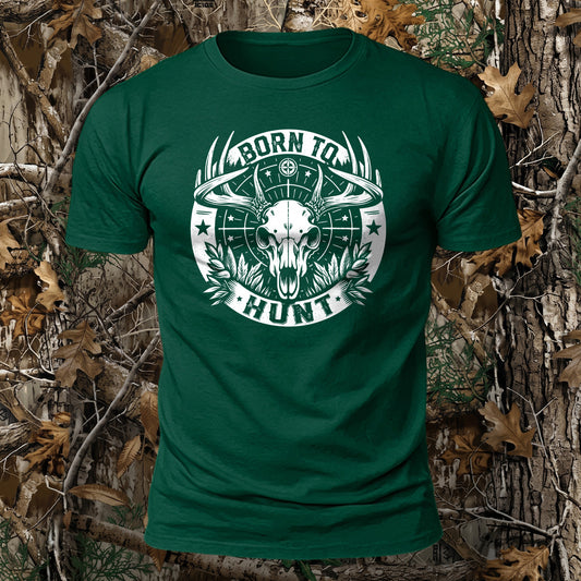 DTG Born To Hunt Printed Short Sleeve T-Shirt