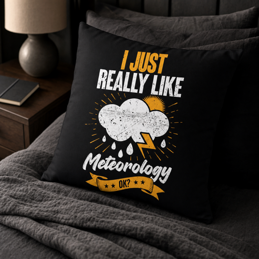 Linen Meteorology Quote Pillow