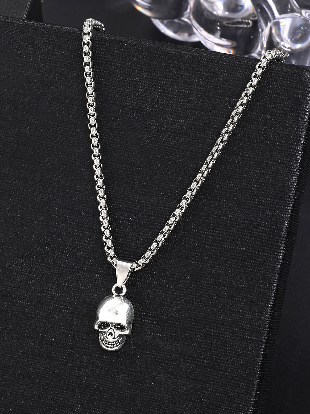Gothic Dark Skeleton Pendant Necklace