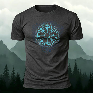 Viking Compass Printed Short Sleeve T-Shirt