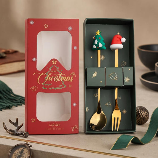 Stainless Steel Christmas Cutlery Gift Set