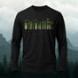 Forest Cycling Nature Print Casual Long-Sleeve Cotton Tee