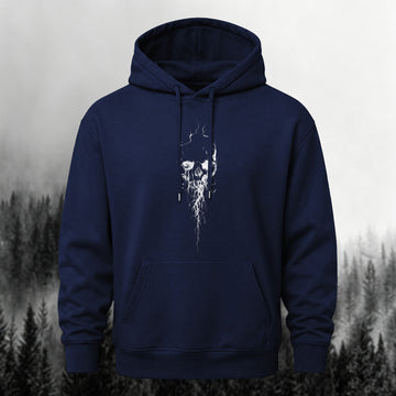 Cotton-Blend Dark Skull Versatile Hoodie