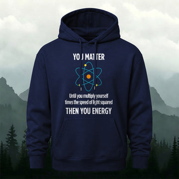 Cotton-Blend You Matter Physics Print Versatile Hoodie