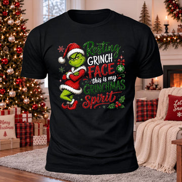 This Is My Christmas Spirit Printed Casual Short Sleeve T-Shirt