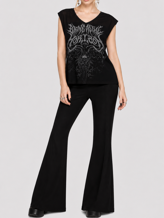 Women's Gothic-Style Trendy Printed T-Shirt