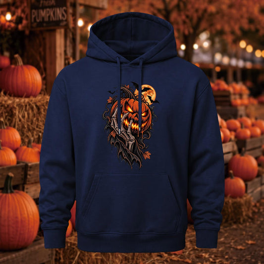 Halloween Pumpkin Head Printed Casual Hoodie Sweatershirt