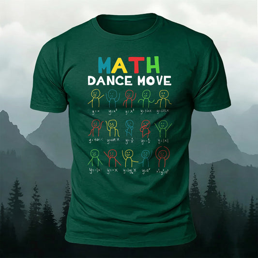 Premium Cotton Math Dance Move Printed T-Shirt