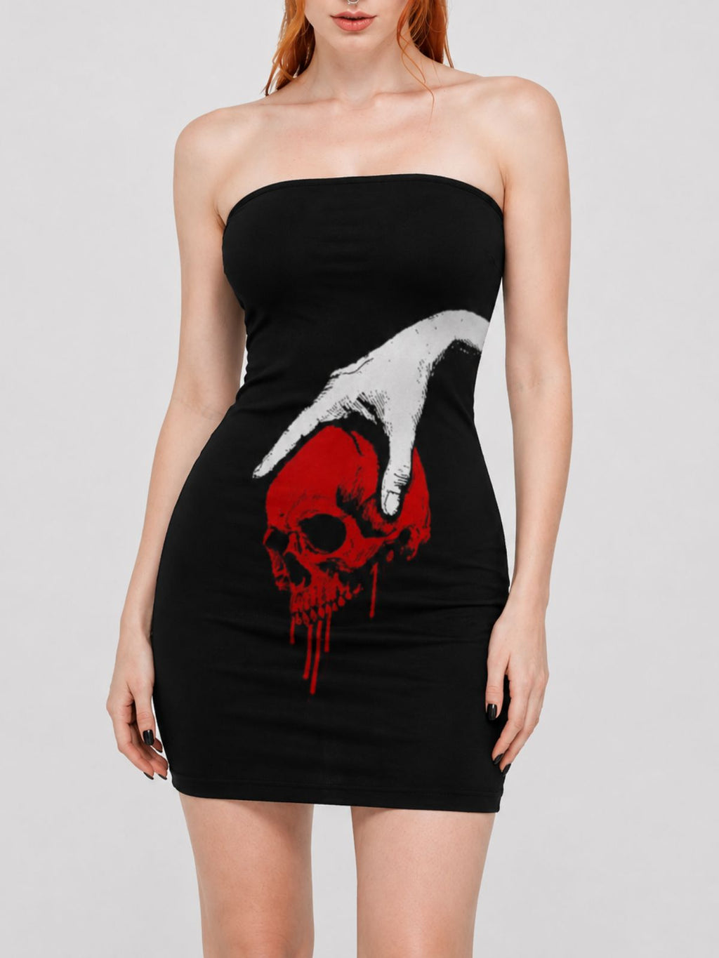 Gothic Master of Destiny Print Bodycon Dress