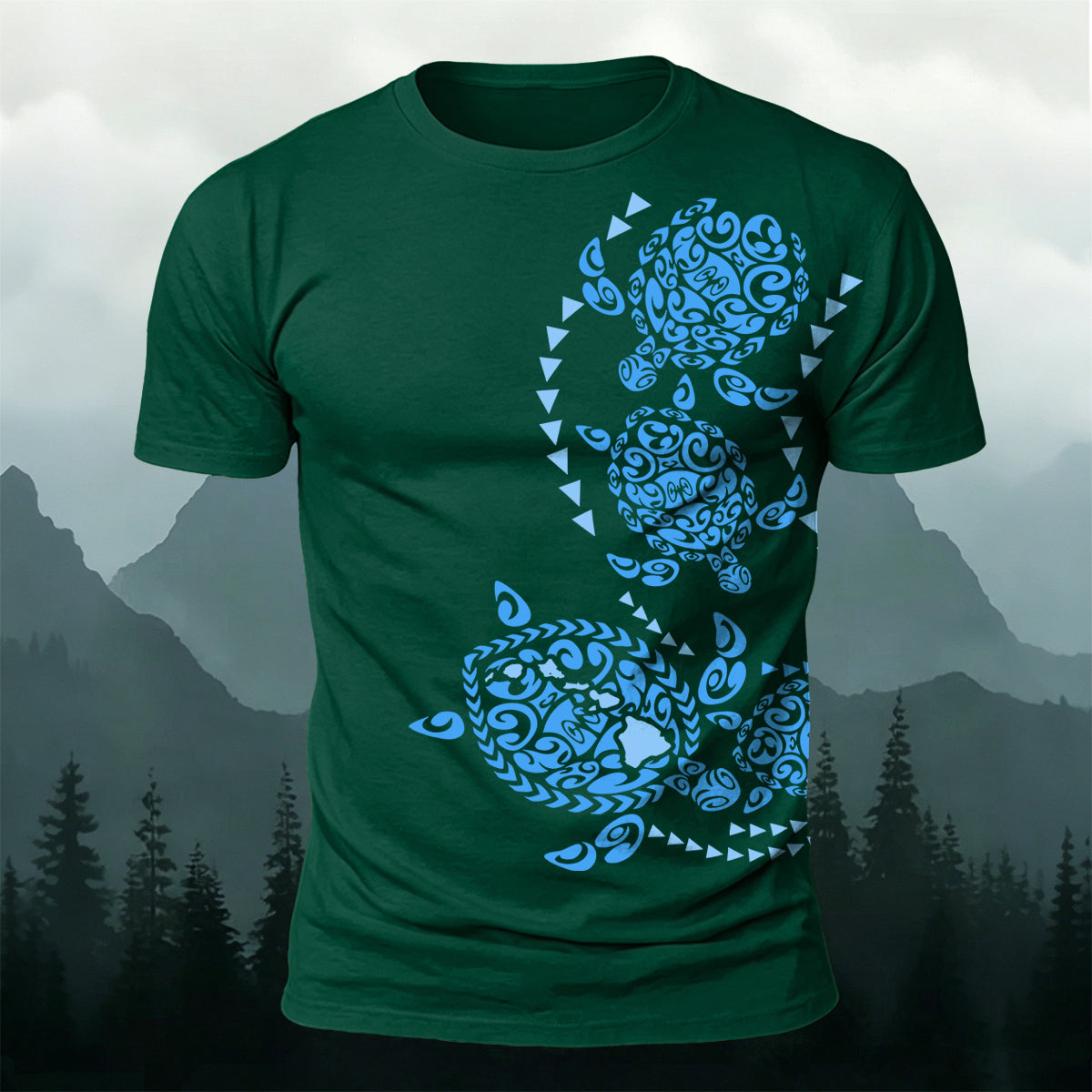 Geometric Turtle Casual Premium Cotton T-Shirt