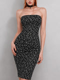 Star Print Gothic Trend Bodycon Skirt