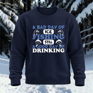 Good Day Of Drinking Printed Round Neck Sweatshirt