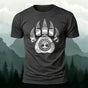 Cotton Bear Claw Viking Totem Print Casual T-Shirt