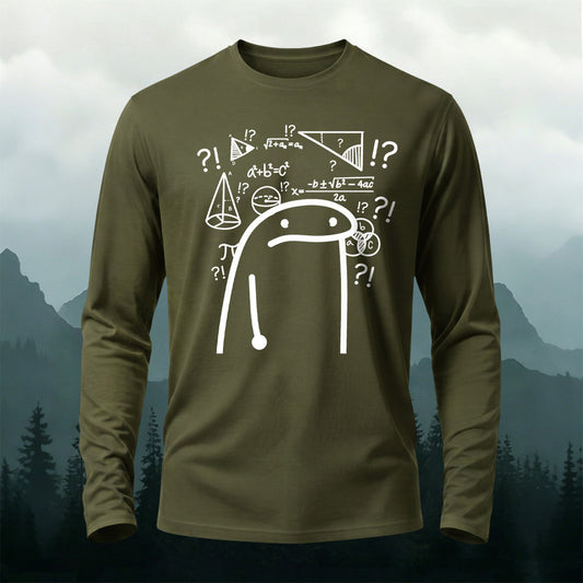 Premium Cotton Math Confuse Printed Long Sleeve T-Shirt