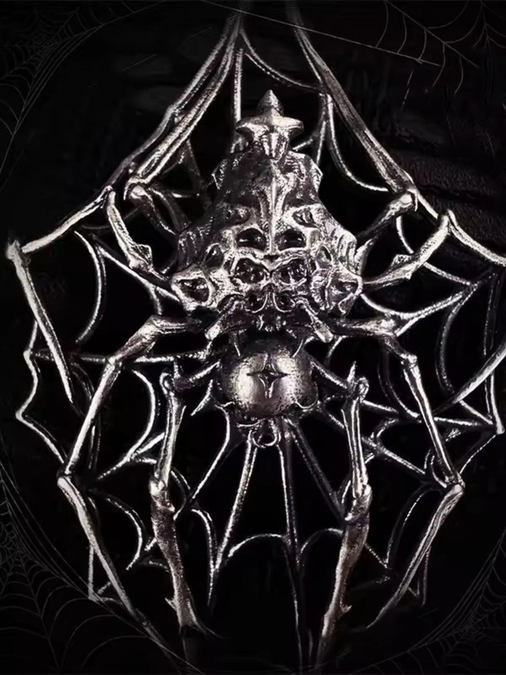 Dark Spider Pendant Necklace