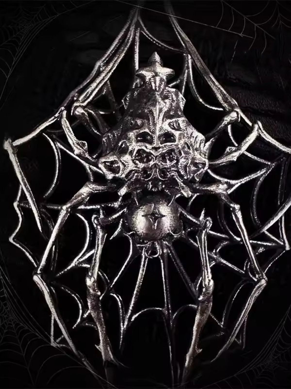 Dark Spider Pendant Necklace