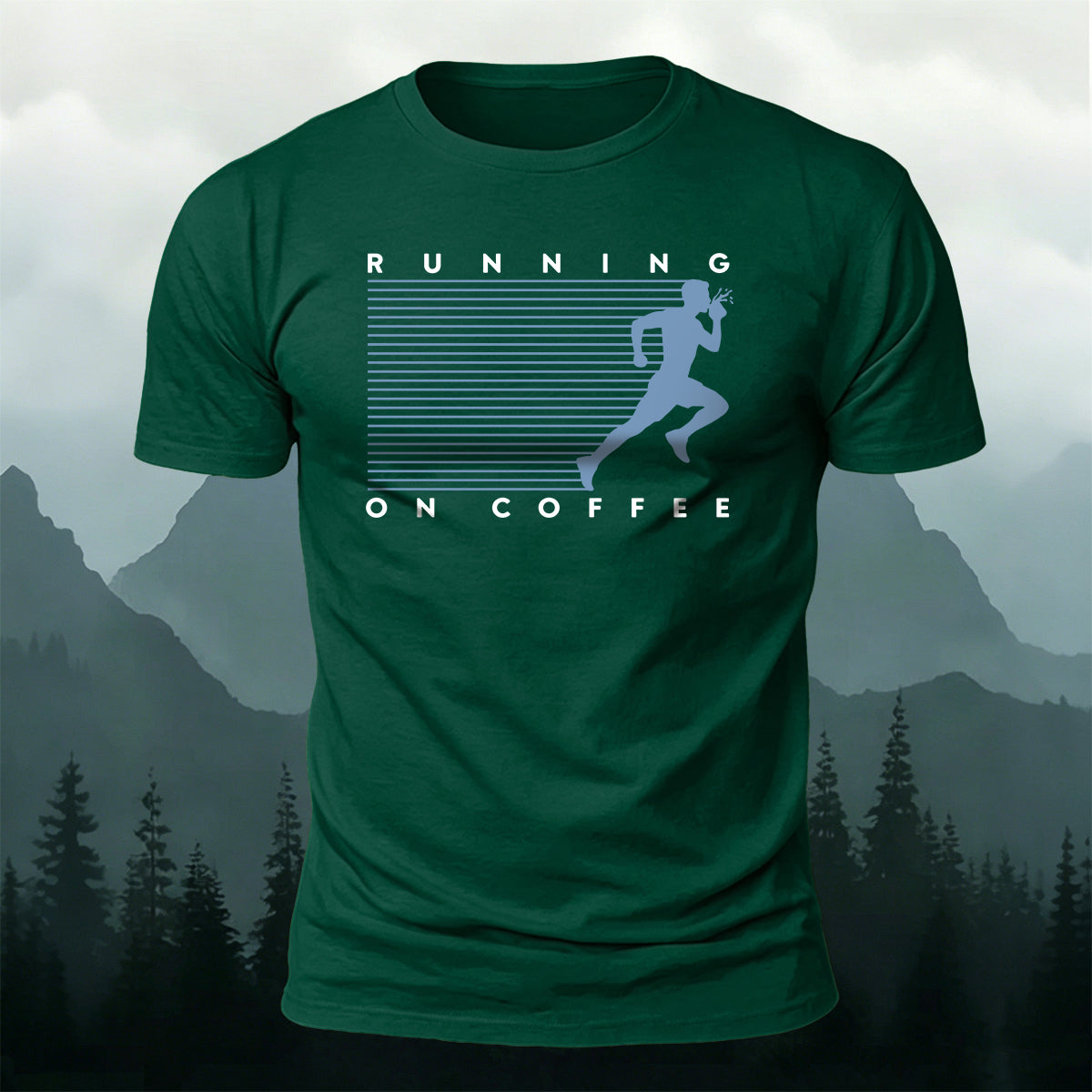 Running Print Classic Casual Skin-Friendly T-Shirt