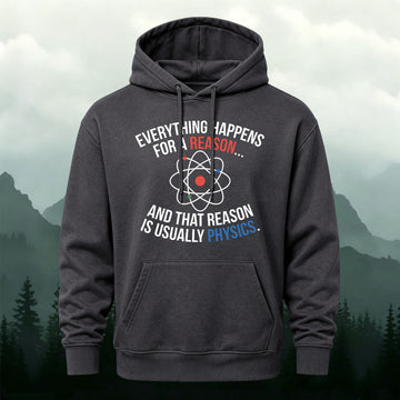 Cotton Usually Physics Science Print Casual Hoodie