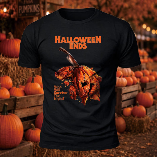 Halloween Survive The Night Printed Short Sleeve T-Shirt