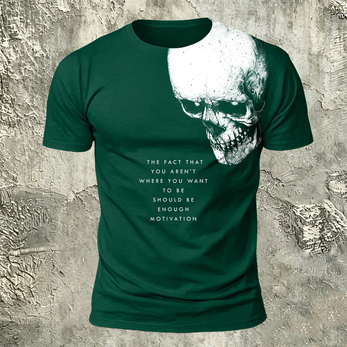 Skull Letter Print Personalized Casual Tee