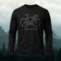 Bicycle Print Pattern Casual Long-Sleeve 100% Cotton T-Shirt