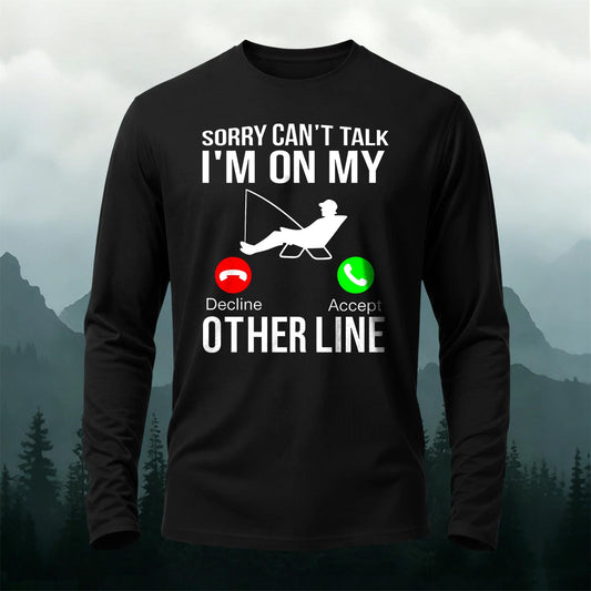 Obsessed with Fishing Pattern Style Long-Sleeve T-Shirt