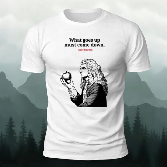 Combed Cotton Newton Gravity Apple Graphic Tee