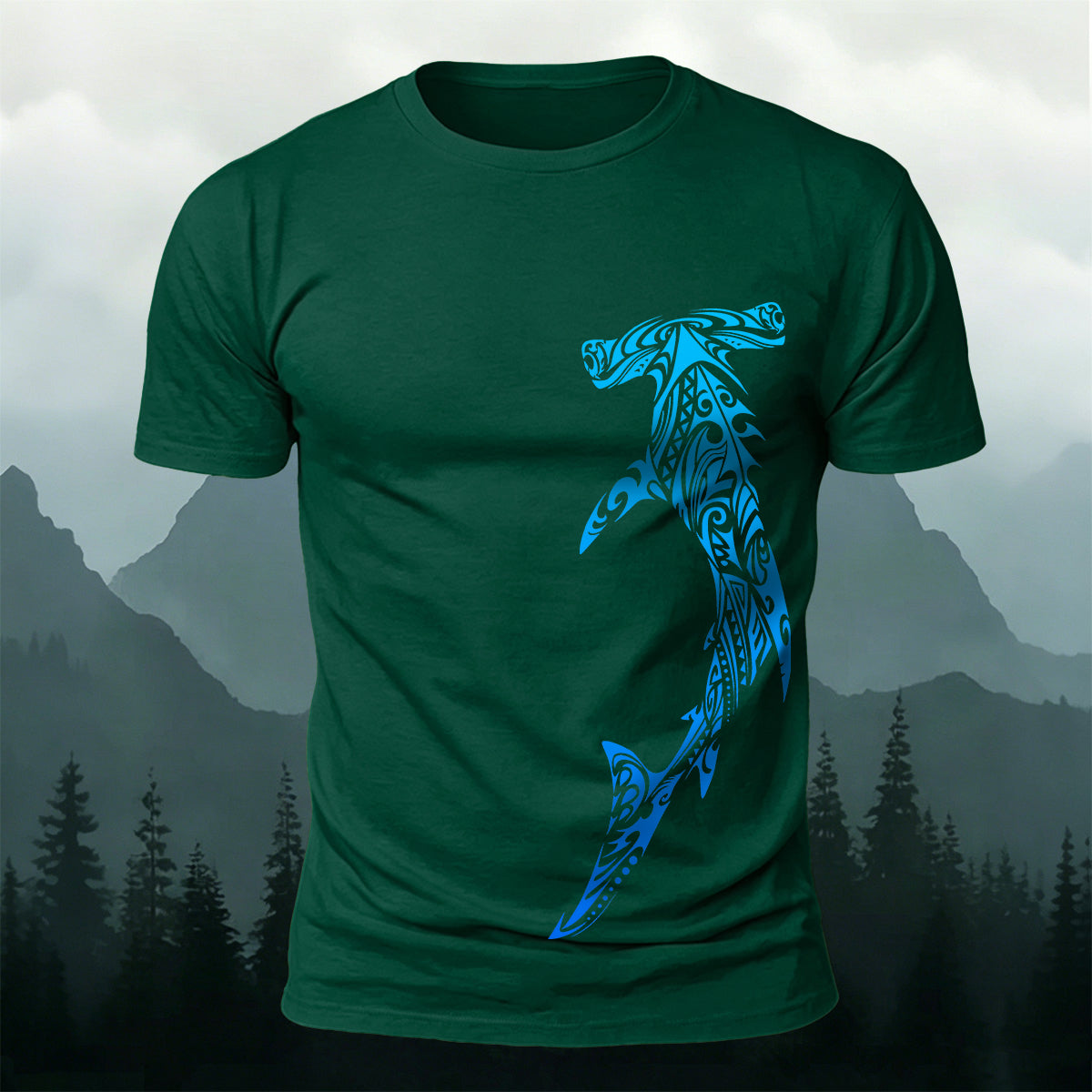 Tribal Hammerhead Shark Fashion Breathable Tee