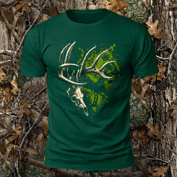 DTG Antlers Printed Short Sleeve T-Shirt