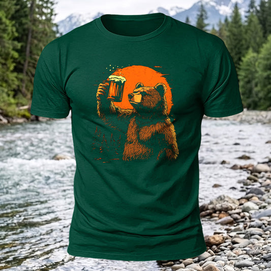 Cheers Bear Printed Short Sleeve T-Shirt