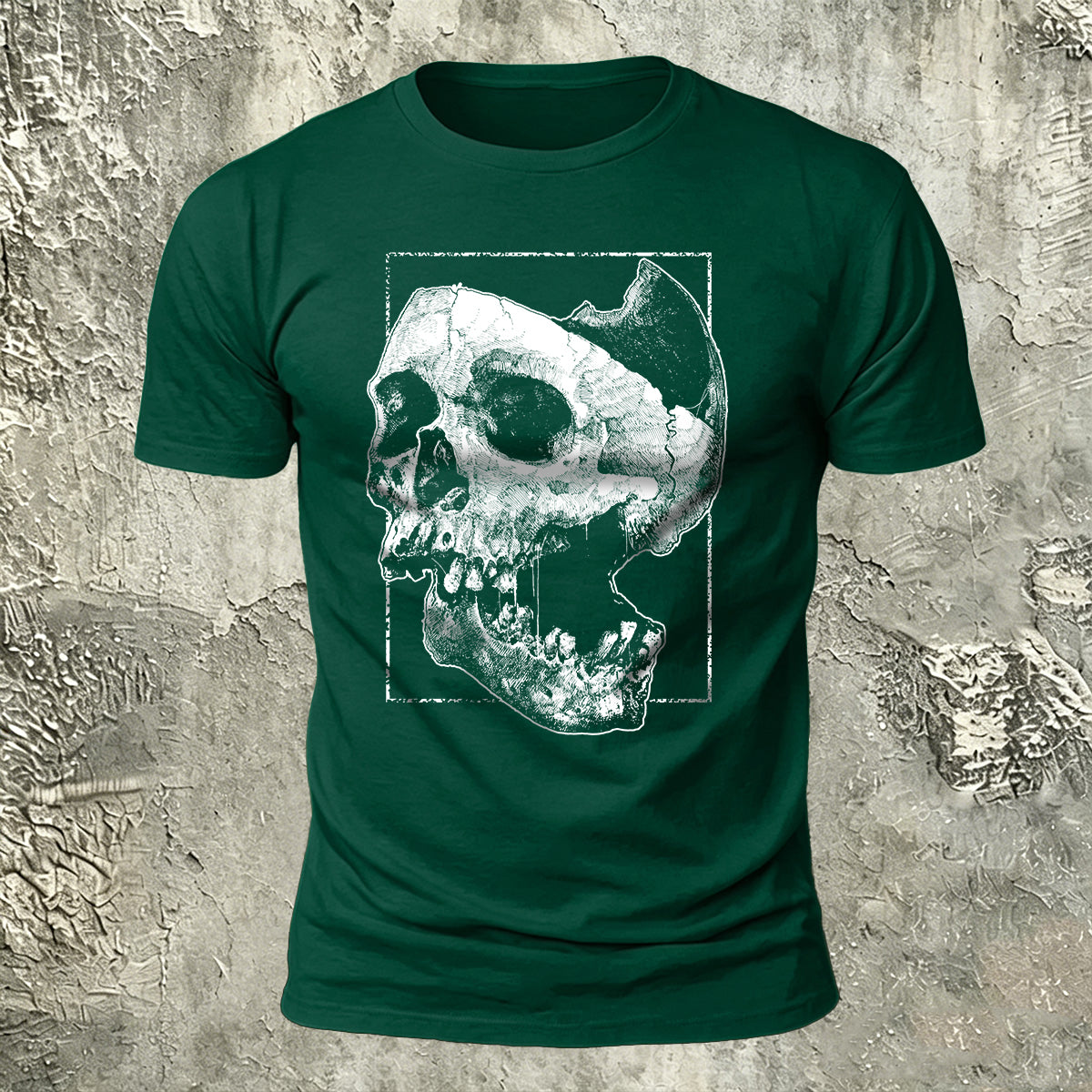 Skull Print Dark Casual Breathable T-Shirt