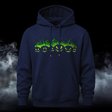 Halloween Burning Pumpkin Printed Casual Hoodie Sweatershirt