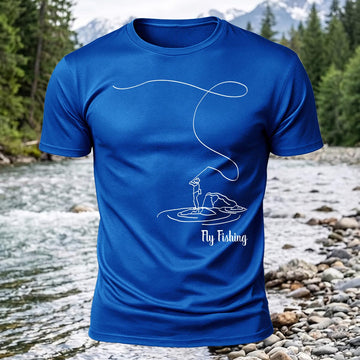 Fly Fishing Printed Short Sleeve T-Shirt