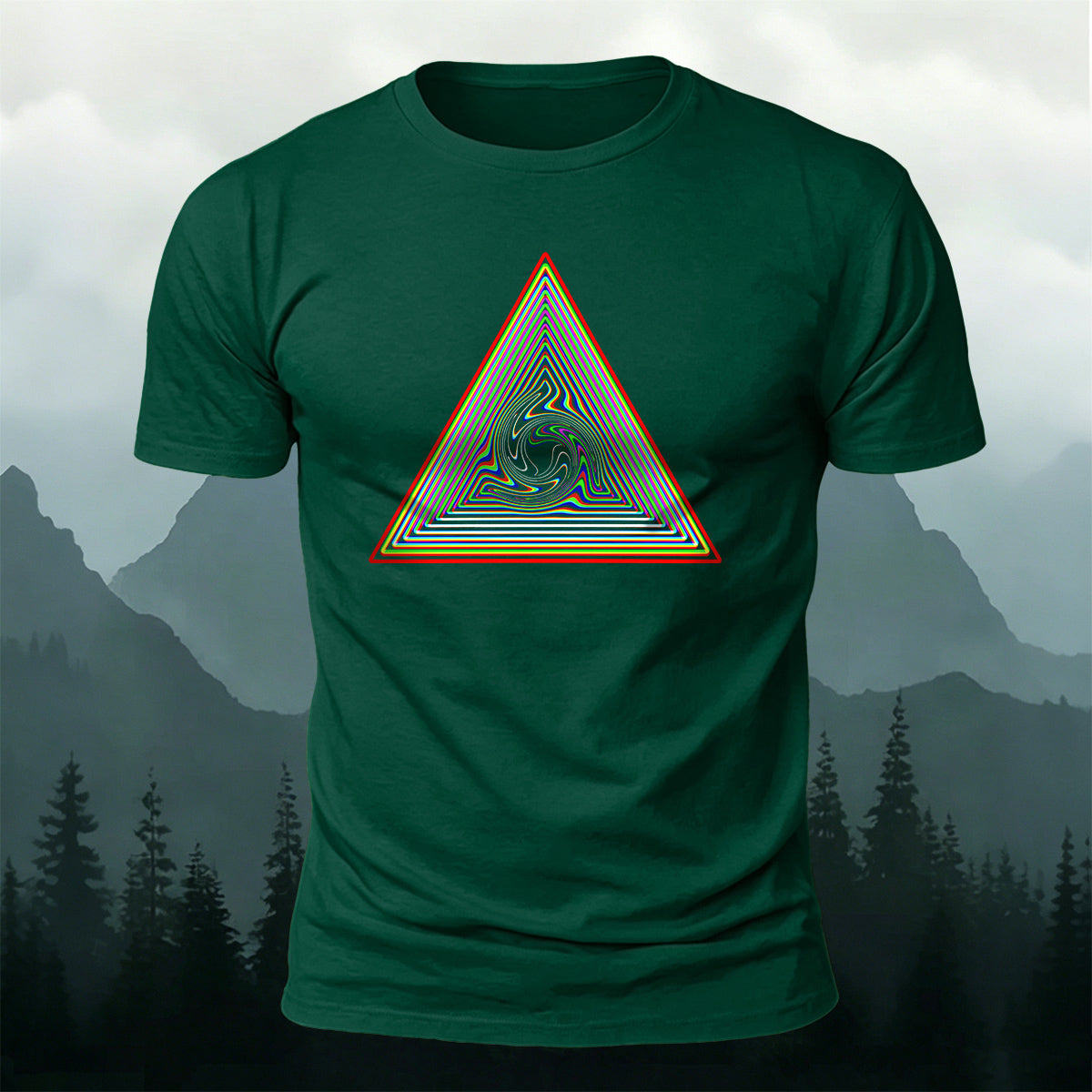 Premium Cotton Artistic Geometric Street Casual Tee