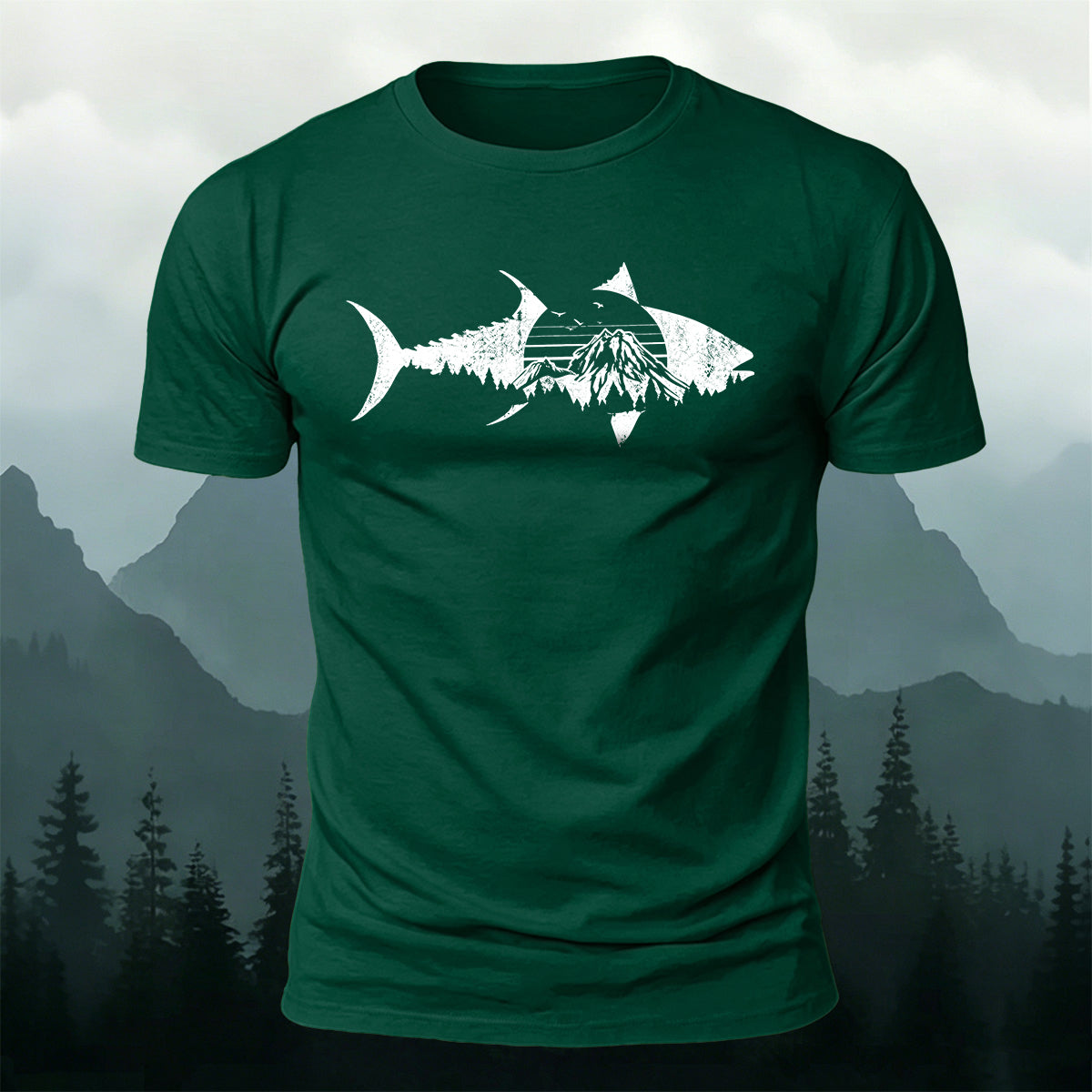 Minimalist Fish Outdoor Casual Breathable Tee