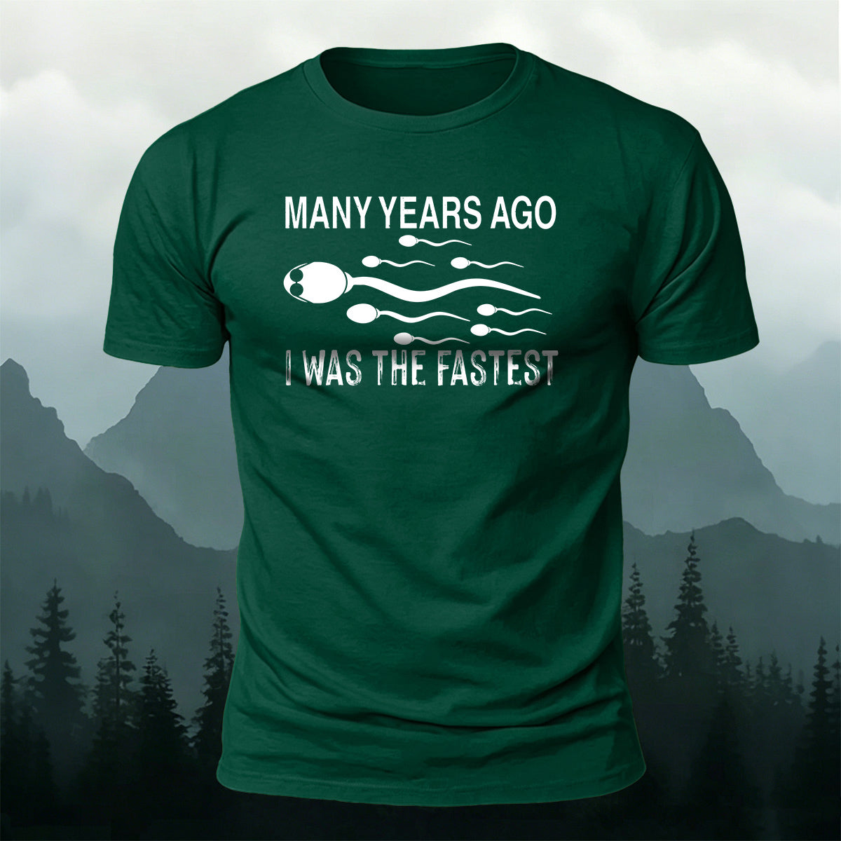 100% Cotton Fastest Tadpole Print Casual T-Shirt