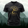 Tree Pattern Print Ultra-soft Fabric Casual T-Shirt