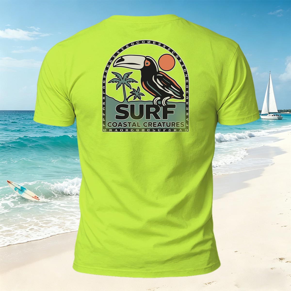 Toucan Tropical Coastal Casual Breathable T-Shirt