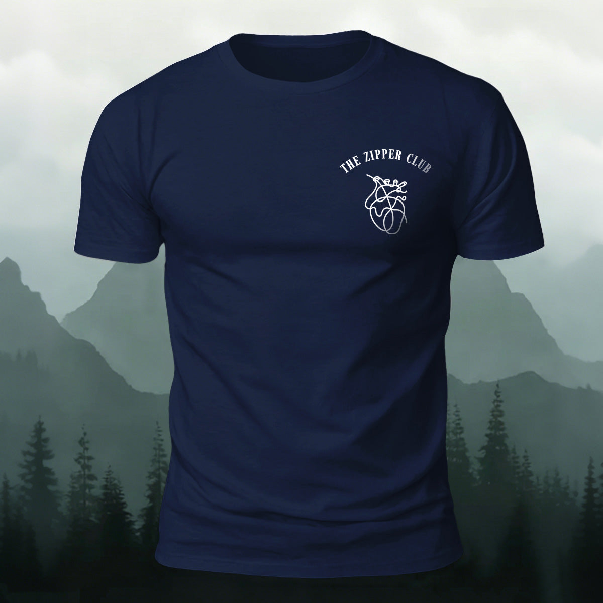 Line Heart Minimalist Casual Skin-Friendly T-Shirt
