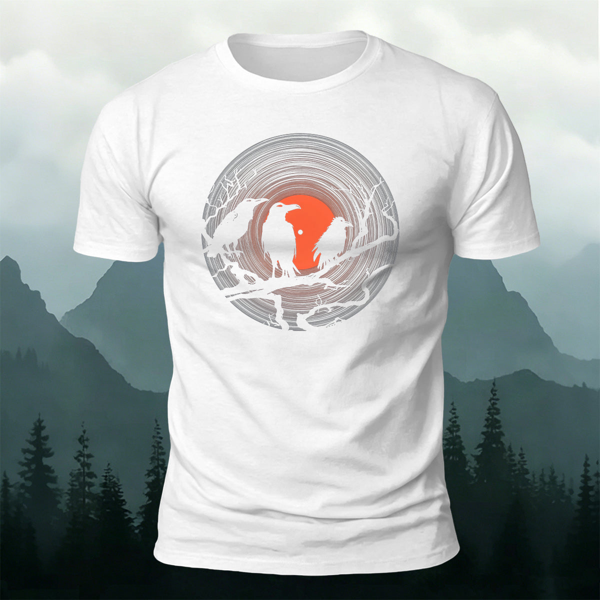 Music Bird Creative Print Casual Premium Cotton Tee