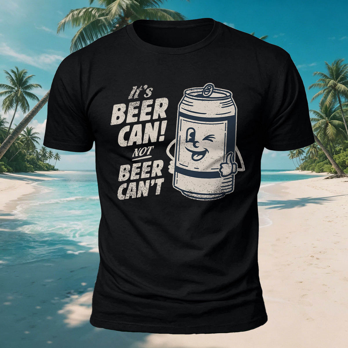 Soda Can Print Versatile Breathable Cotton T-Shirt