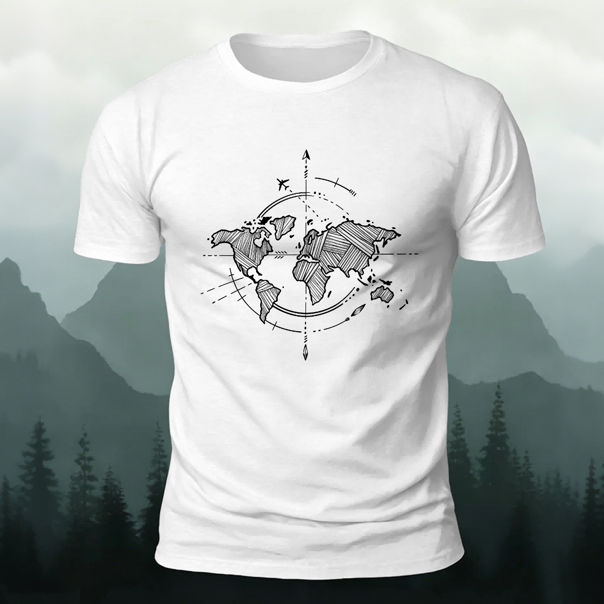 Fragment Pattern Fashion Premium Cotton Casual Tee