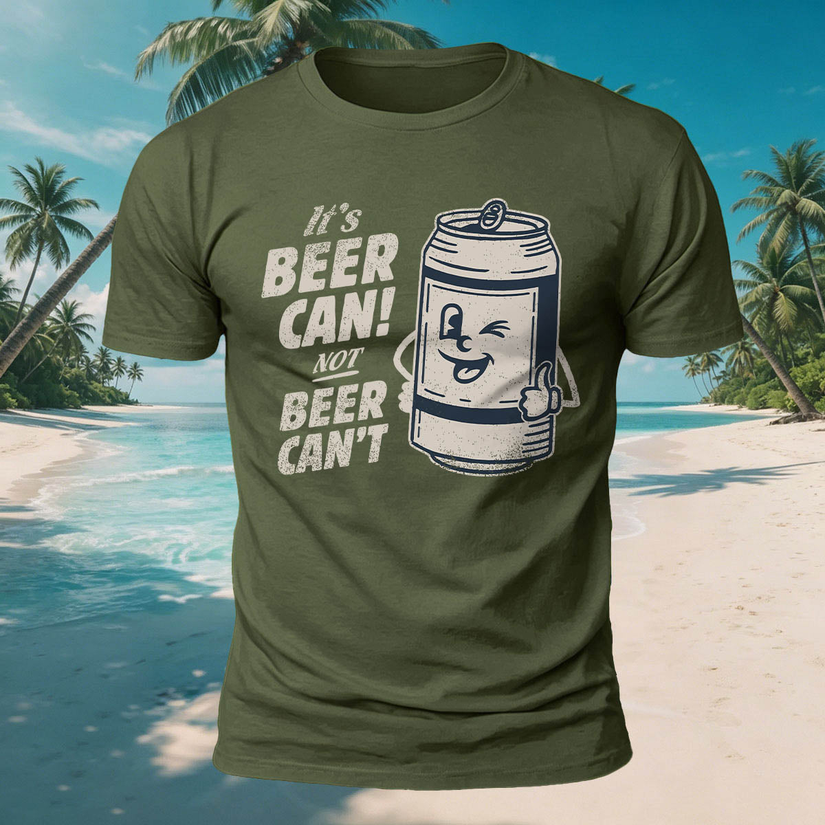Soda Can Print Versatile Breathable Cotton T-Shirt