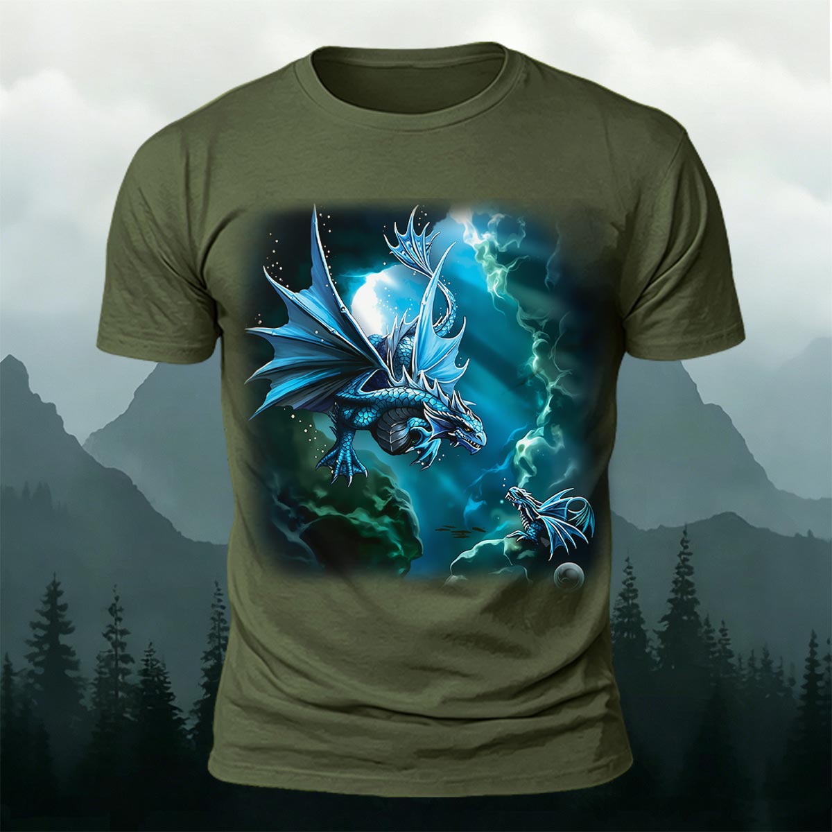 Western Fantasy Dragon Soft Breathable T-Shirt