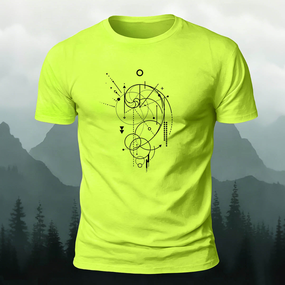 Geometric Line Pattern Comfortable Breathable T-Shirt