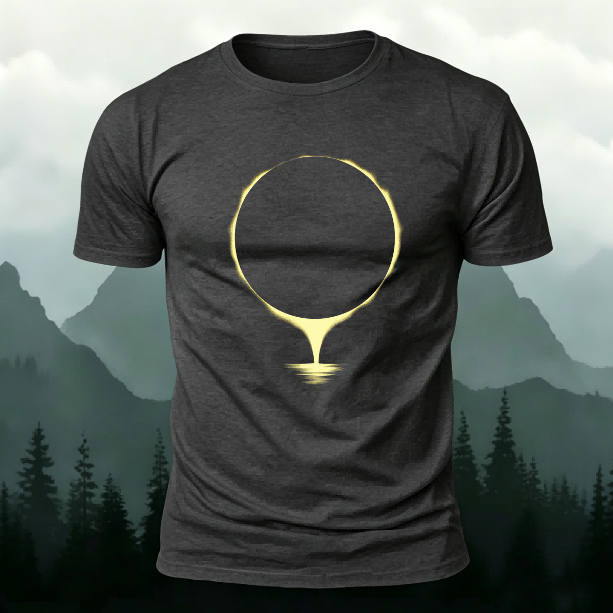 Round Ring Natural Outdoor Premium Cotton Tee